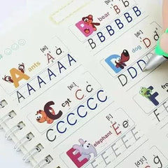 Magic Practice Copybook Set – 4 Books + Pen & Refills for Kids (3–5 Years)