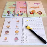 Magic Practice Copybook Set – 4 Books + Pen & Refills for Kids (3–5 Years)