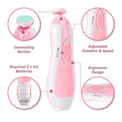 JONTUS 6-in-1 Electric Baby Nail Trimmer & Grooming Kit