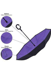 Double Layer Strong waterproof Umbrella with C- Shape Handle