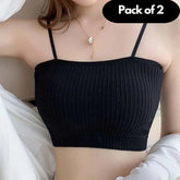 Seamless Silk Padded Bralette Bra Pack of 2