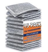MIP INTERNATIONAL® (15 Pack) Non-Scratch Dish Wash Cloth, Steel Wire Dish Cloth