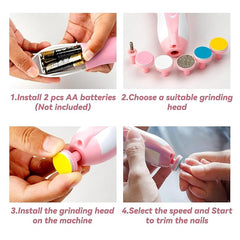 JONTUS 6-in-1 Electric Baby Nail Trimmer & Grooming Kit