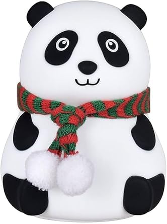 Sweet Panda Silicone Night Lamp – USB Rechargeable, Multicolor Kids Room Light