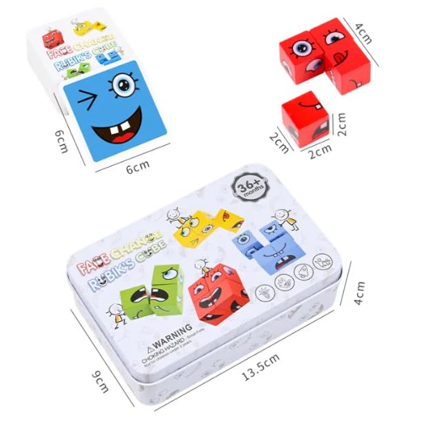 Toy Imagine Emoji Face Cube Puzzle – Brain Game for Kids 7–14