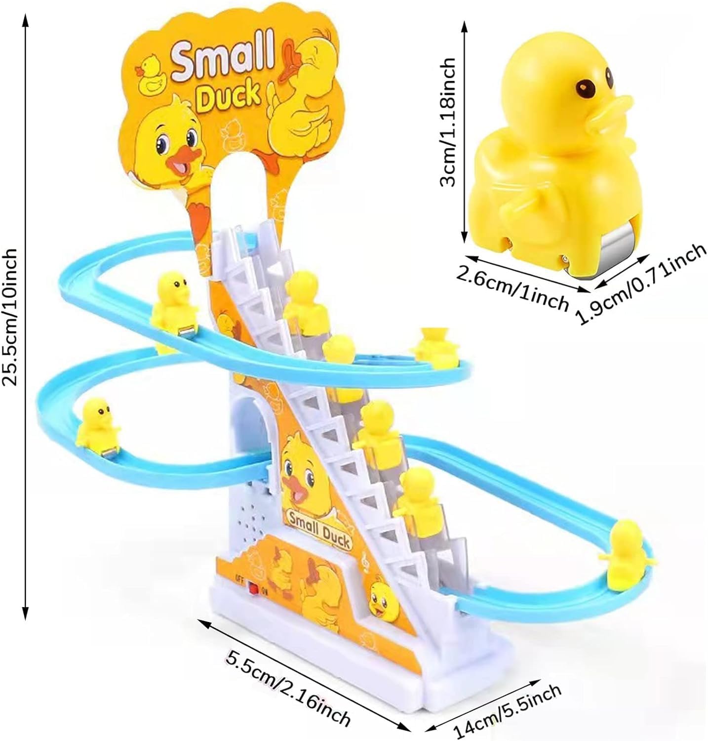 Ducks Slide Race Toy with Lights & Music – 3 Ducks Included