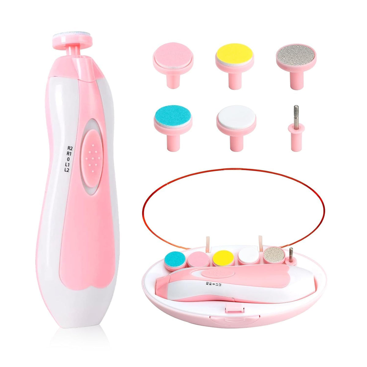 JONTUS 6-in-1 Electric Baby Nail Trimmer & Grooming Kit