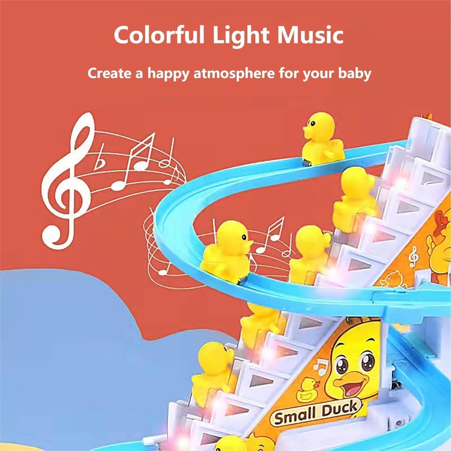 Ducks Slide Race Toy with Lights & Music – 3 Ducks Included