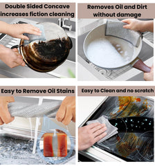 MIP INTERNATIONAL® (15 Pack) Non-Scratch Dish Wash Cloth, Steel Wire Dish Cloth