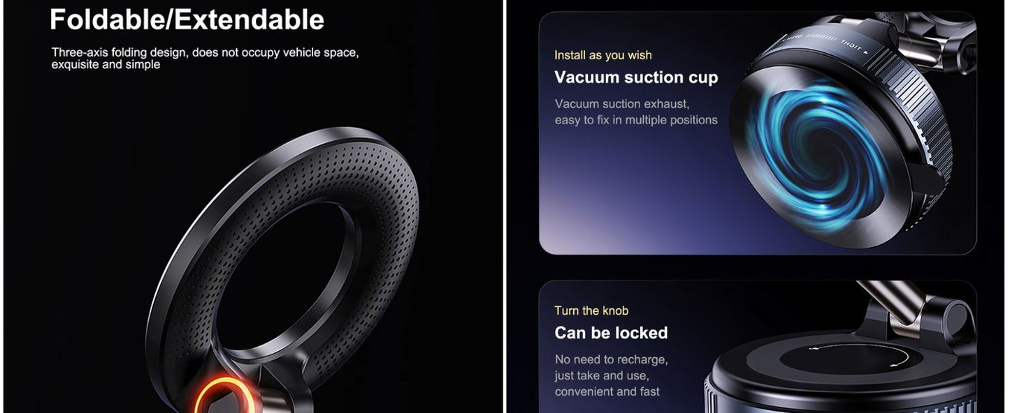 360° Vaccum Magnetic Phones Holder
