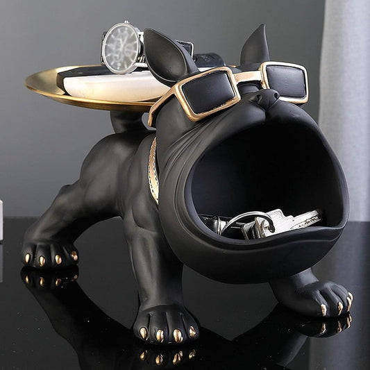 Bulldog Storage Butler Sculpture
