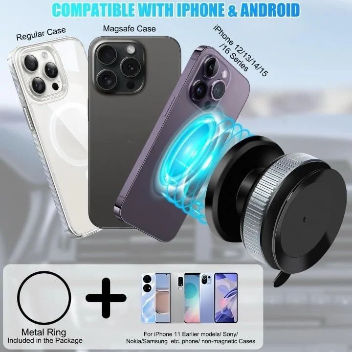 360° Vaccum Magnetic Phones Holder